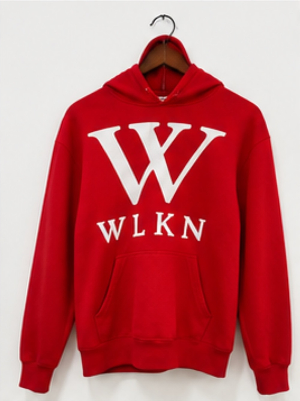 Red Logo Hoodie - Men's Pullover Sweatshirt